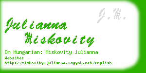 julianna miskovity business card